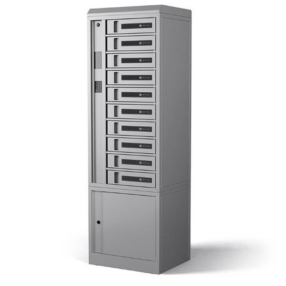 Bretford TCLAUS170EF99 Techguard Connect 10-Bay Charging Locker Concrete
