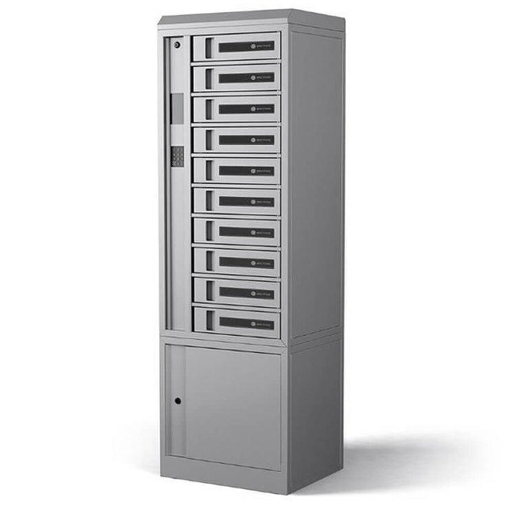 Bretford TCLAUS170EF99 Techguard Connect 10-Bay Charging Locker Concrete
