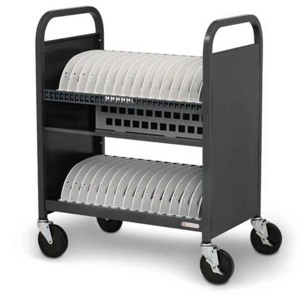 Bretford TVCT30AC Cube Transport Charging Cart Charcoal
