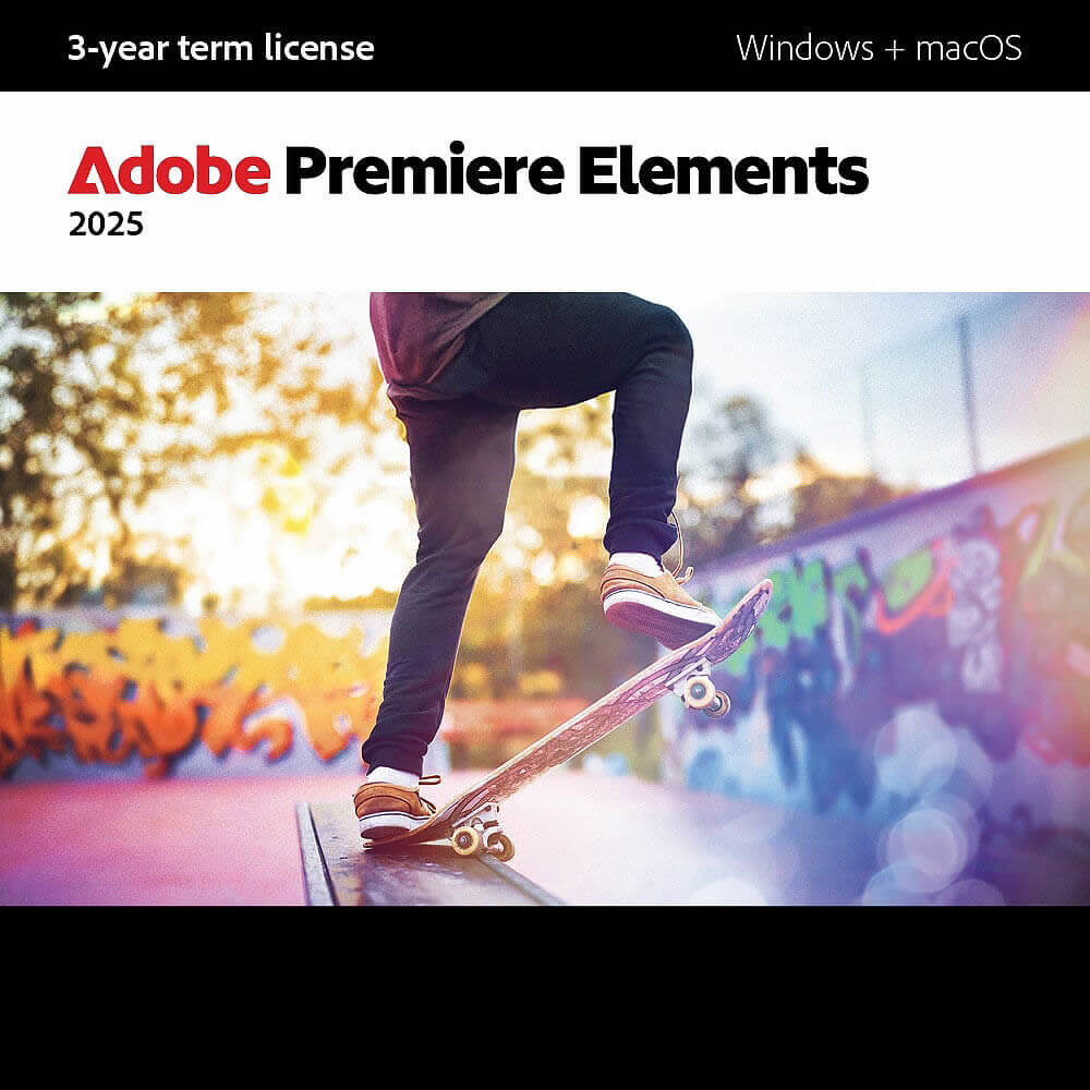 Adobe Premiere Elements 2025 (School Licenses) 3-Year Subscription License