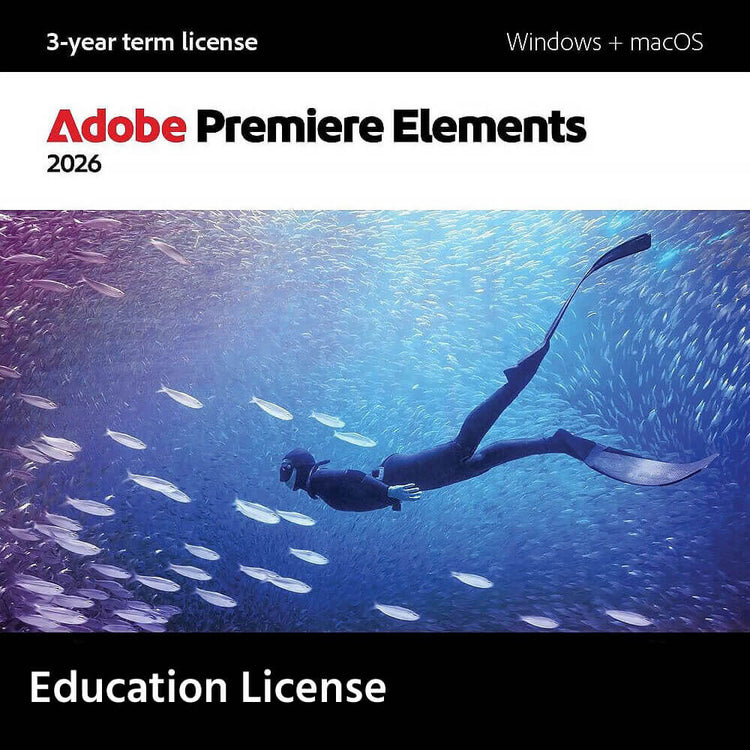 Adobe Premiere Elements 2026 (School Licenses) 3-Year Term License