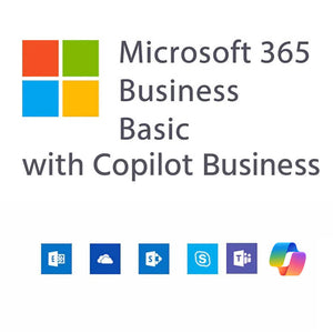 Microsoft 365 Business Basics with Teams + Copilot 365 Annual Subscription License