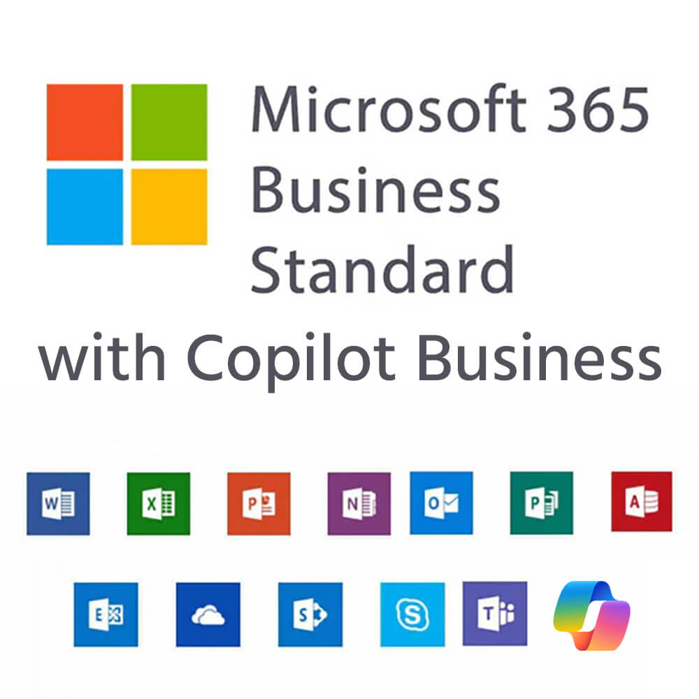 Microsoft 365 Business Standard with Teams + Copilot 365 Annual Subscription License