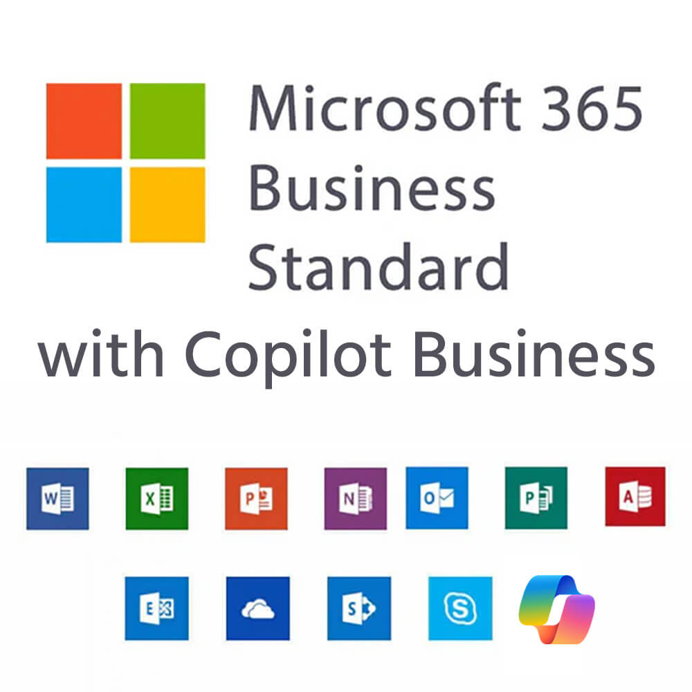 Microsoft 365 Business Standard without Teams + Copilot 365 Annual Subscription License