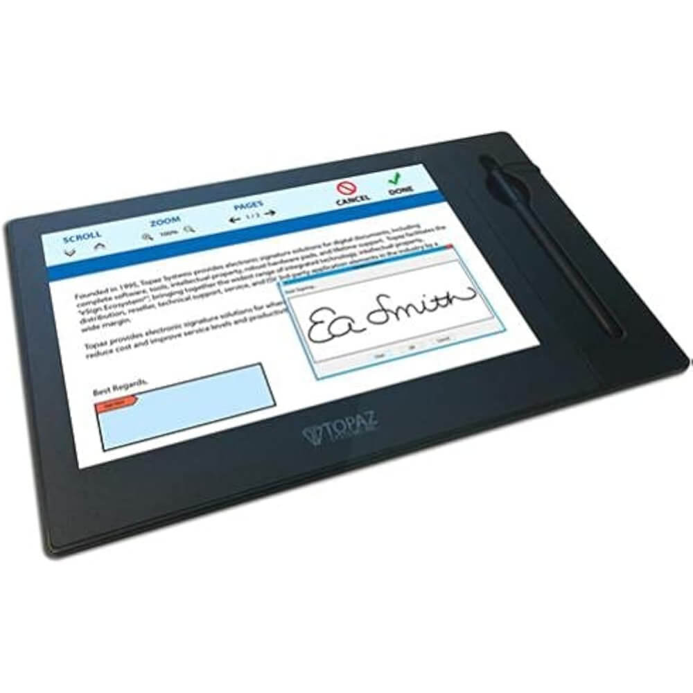 Topaz GemView 10-Inch Signature Tablet Display TD-LBK101VA-USB-R