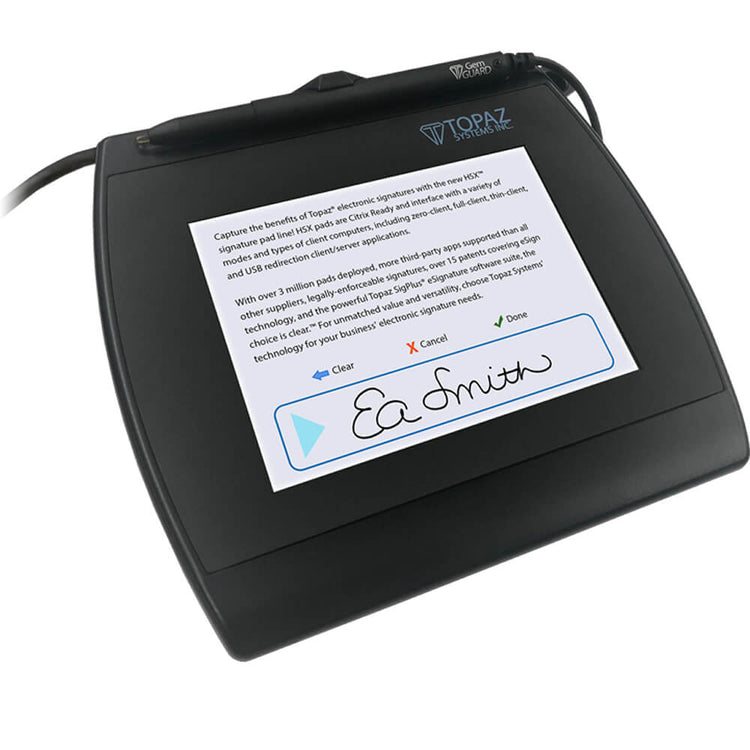 Topaz SigGemColor LCD USB Serial Signature Tablet T-LBK57GC-BHSB-R