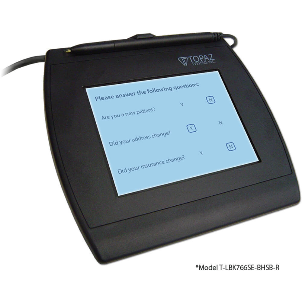 Topaz SignatureGem LCDUSB Serial Signature Tablet T-LBK766-BHSB-R