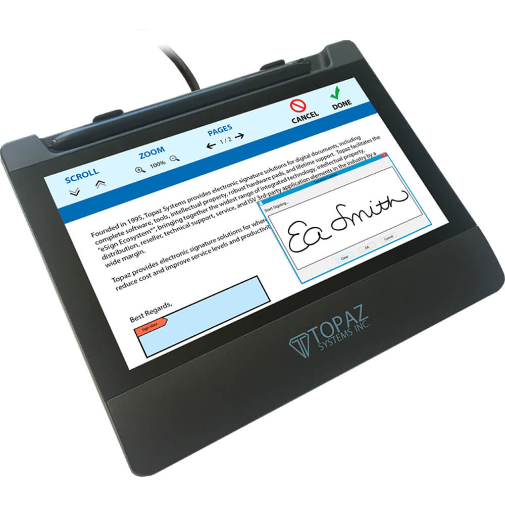 Topaz GemView 7-Inch Signature Tablet Display TD-LBK070VA-USB-R