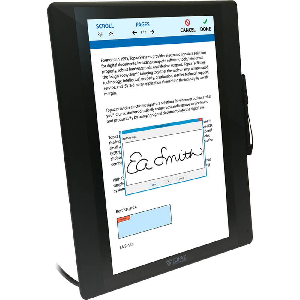 Topaz GemView 16-Inch Signature Tablet Display TD-LBK156VA-USB-R