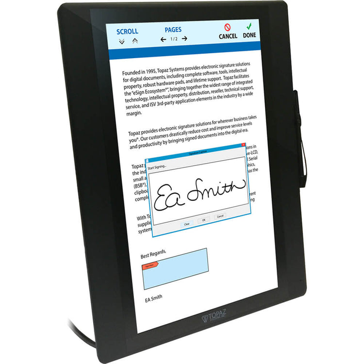 Topaz GemView 16-Inch Signature Tablet Display TD-LBK156VA-USB-R