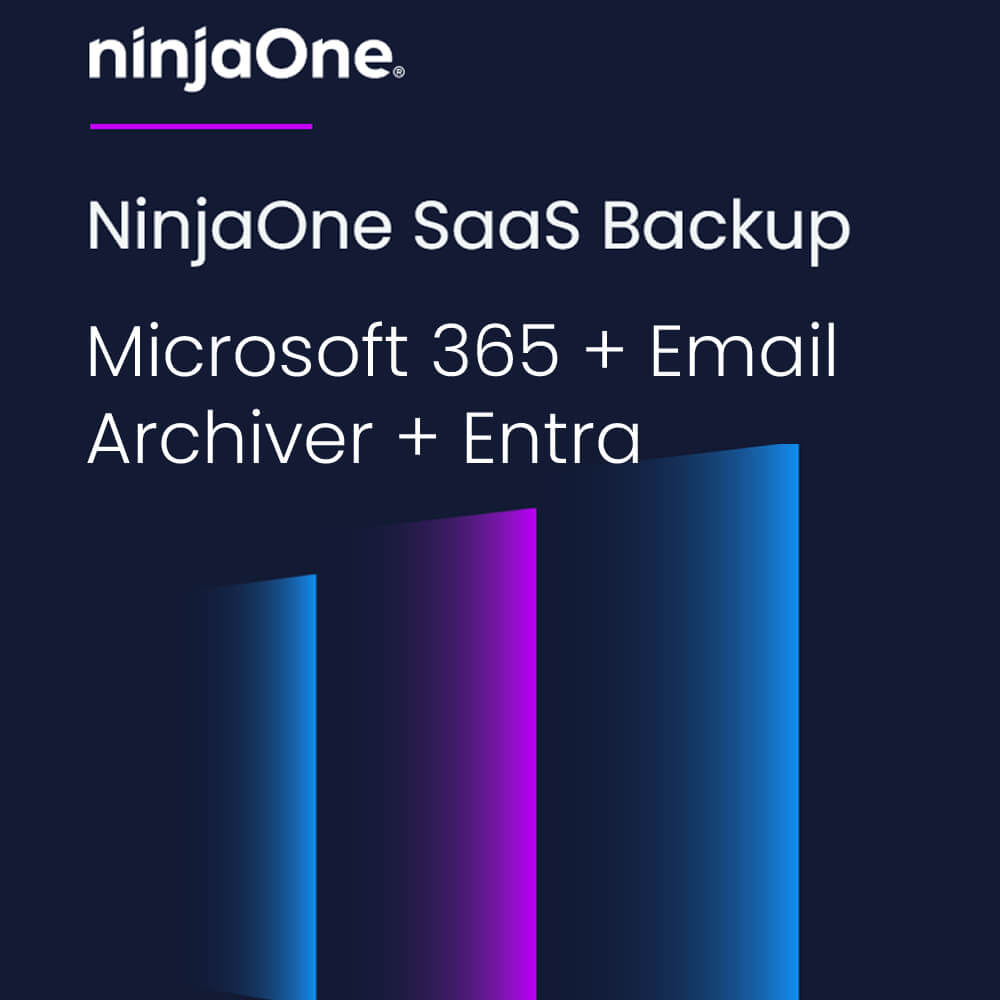 NinjaOne SAAS Backup for Microsoft 365 + Email Archiver + Entra  1-Year Subscription License