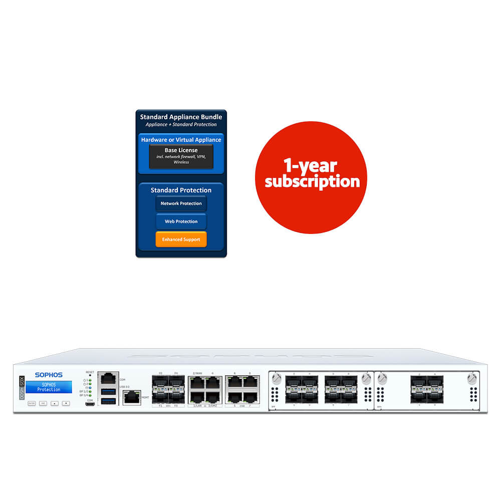 Sophos XGS 4500 Firewall Security Appliance with 1-Year Subscription Standard Protection