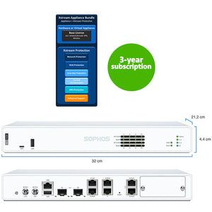 Sophos XGS138 Firewall Security Appliance with 3-Year Subscription Xstream Protection