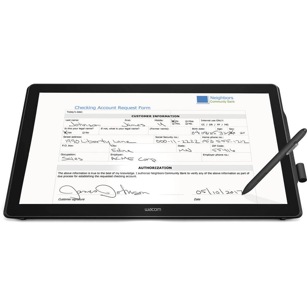 Wacom DTH2452 Interactive Pen Signature Tablet