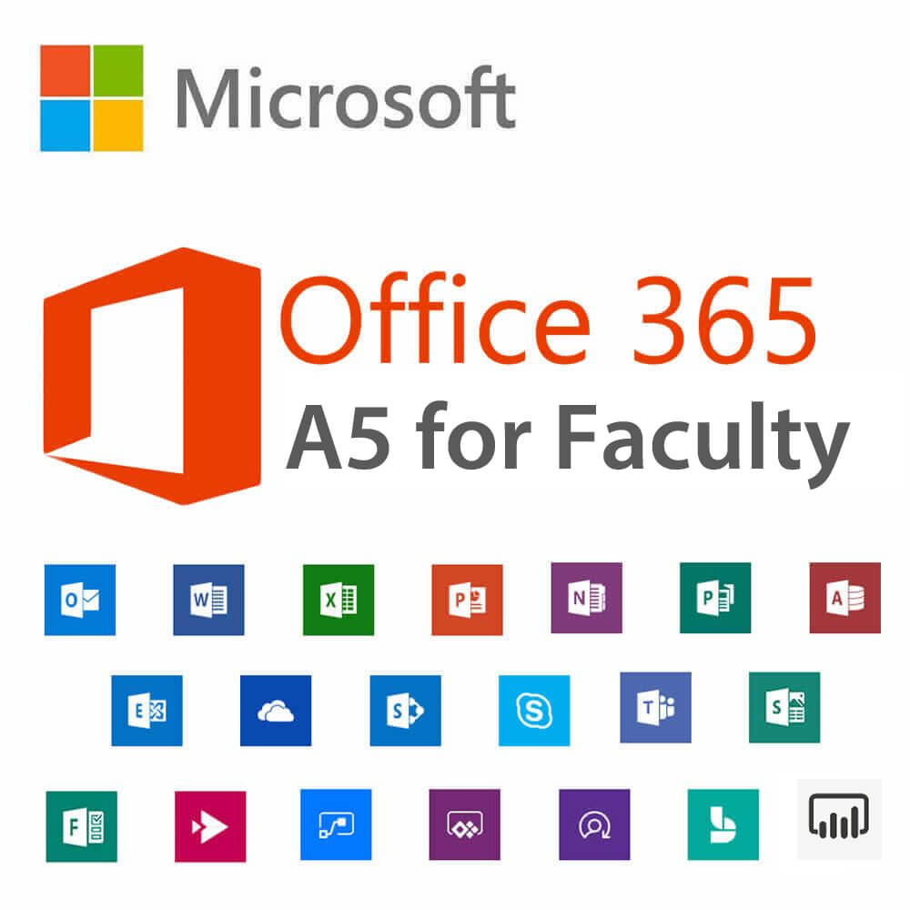 Microsoft Office 365 A5 for Faculty Annual Subscription (School License