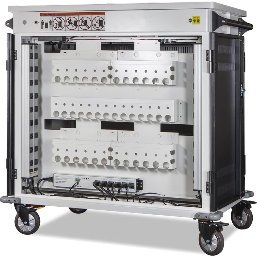 Network Tech Cart Power Technologies AC-MANAGE 36-Bay Network-Ready Secure Charging Cart ...